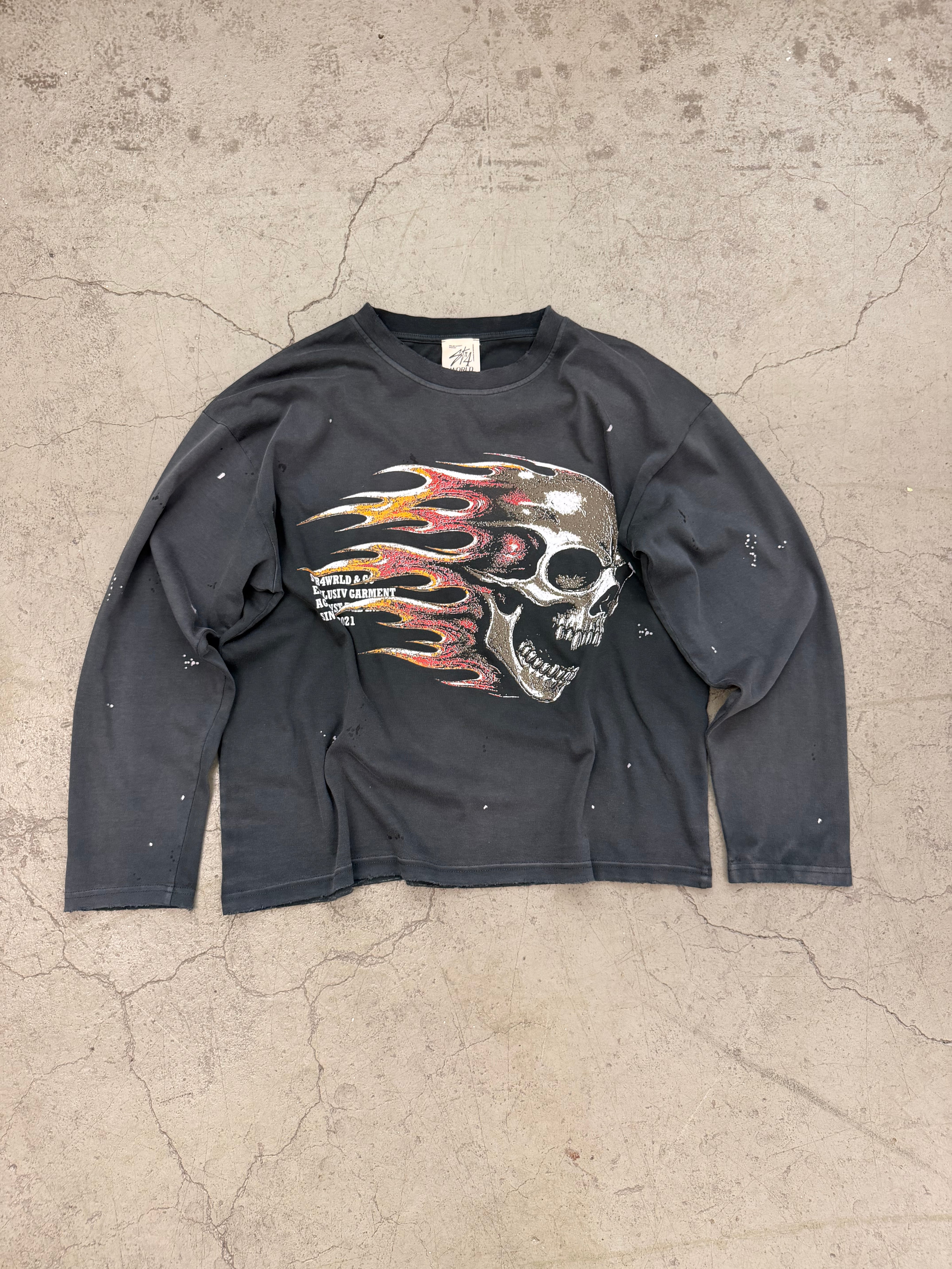 Flaming Skull Longsleeve