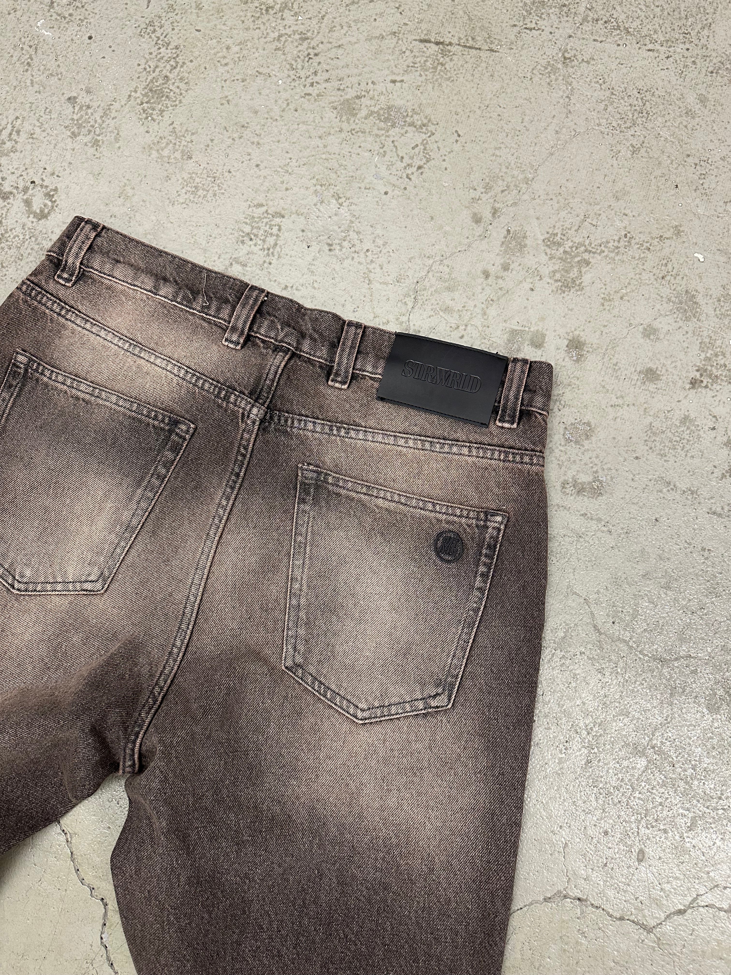 Brown Washed Denim