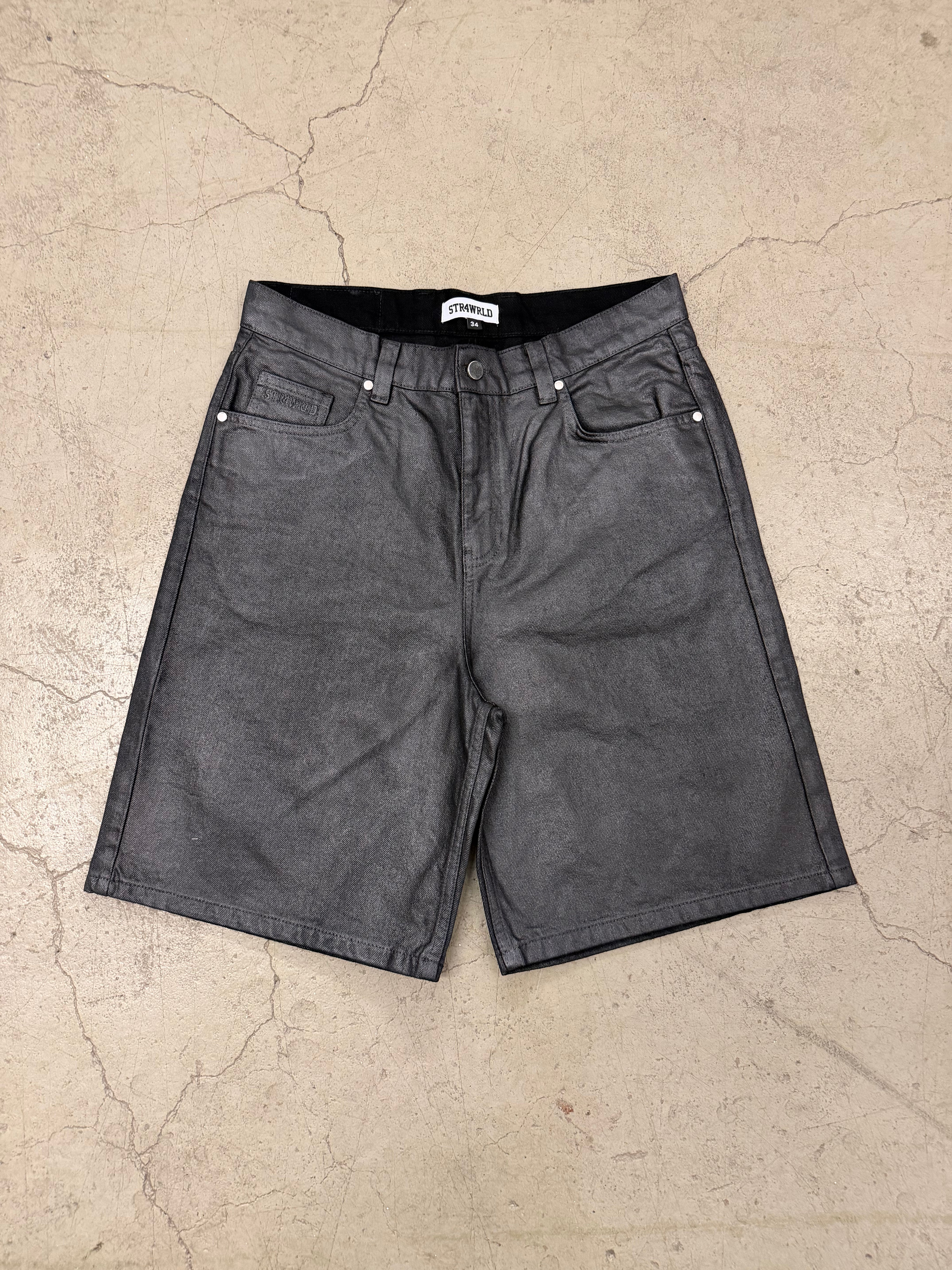 Black Waxed Jorts