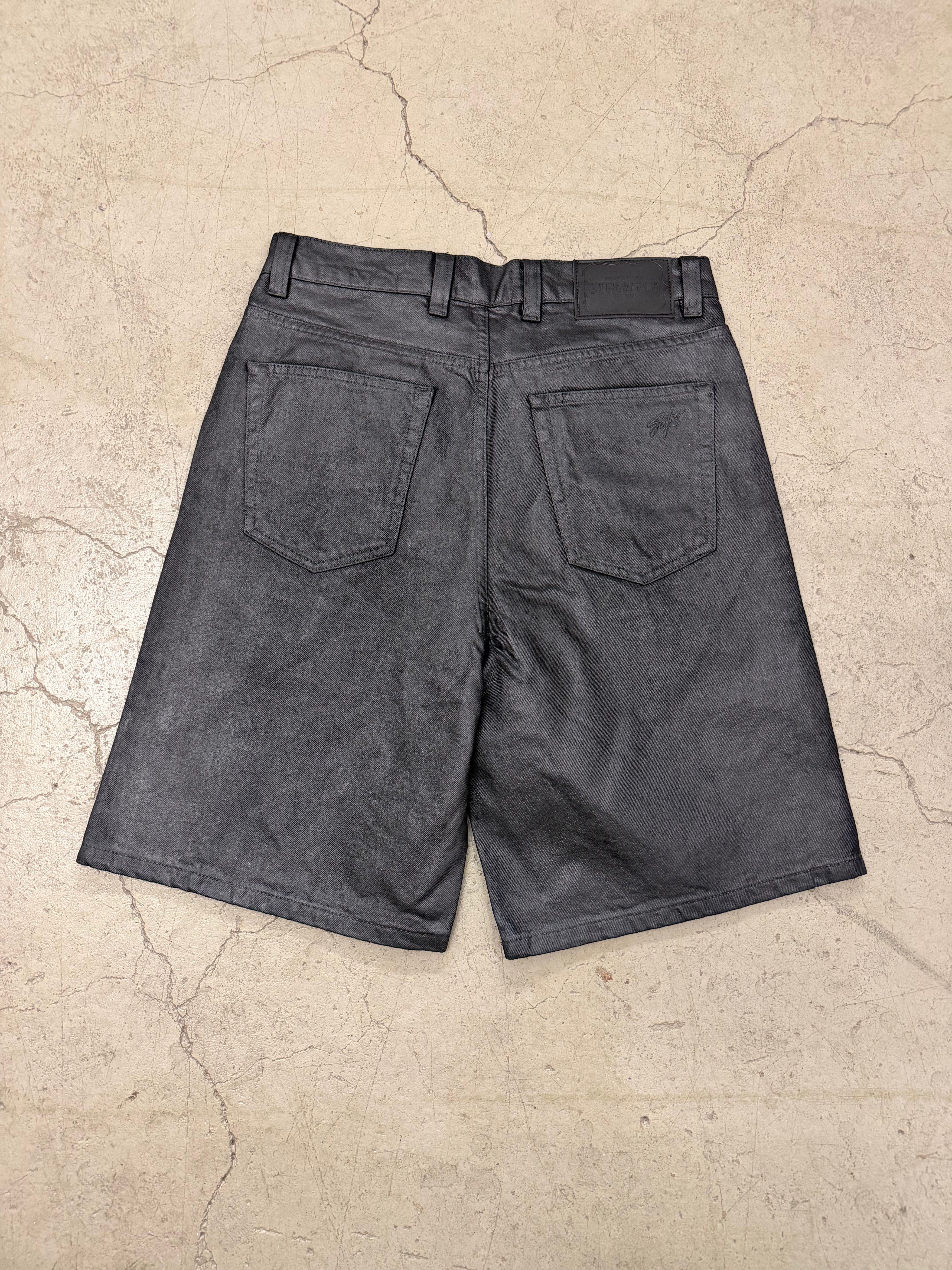 Black Waxed Jorts