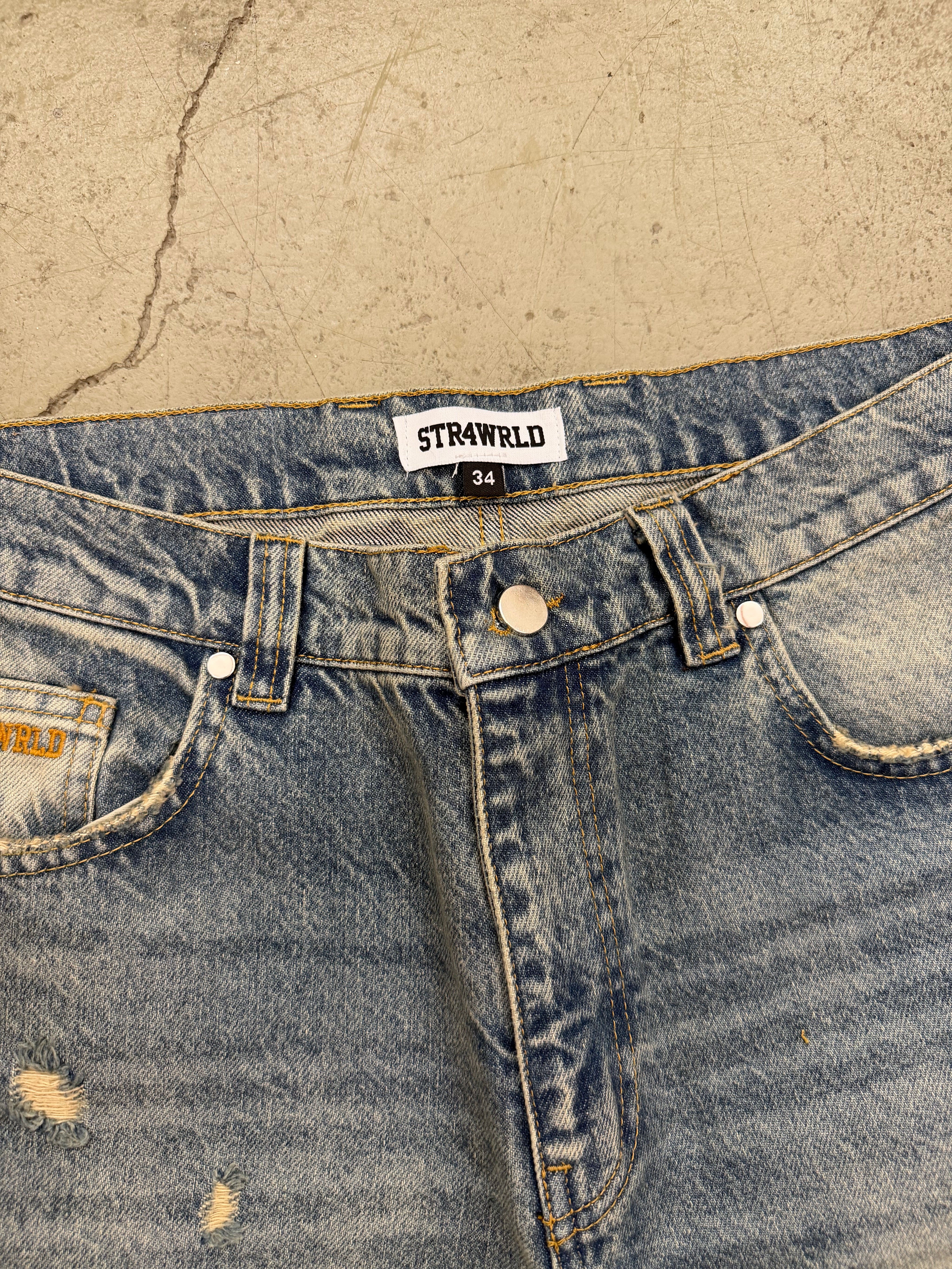 Vintage Washed Blue Denim