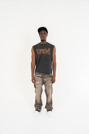 Brown Washed Denim