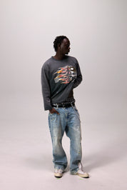 Flaming Skull Longsleeve