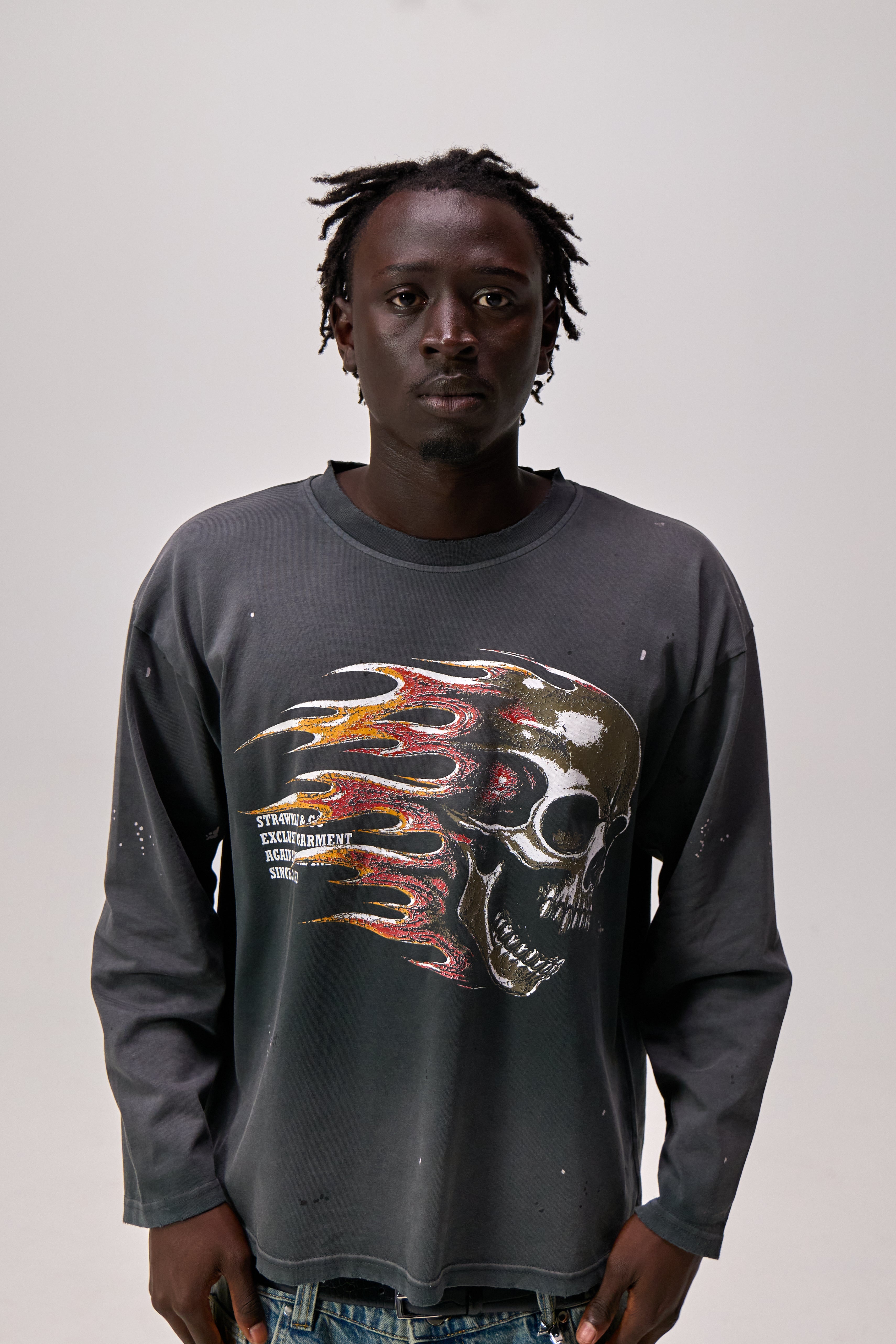 Flaming Skull Longsleeve